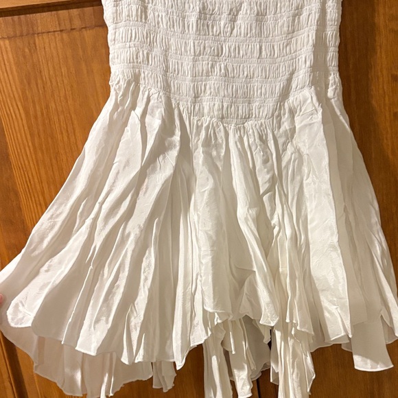 Free People White Asymmetrical Strapless top - Picture 3 of 6